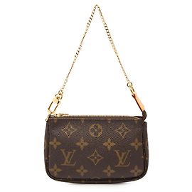 Brown Louis Vuitton Monogram Mini Pochette Accessoires Handbag