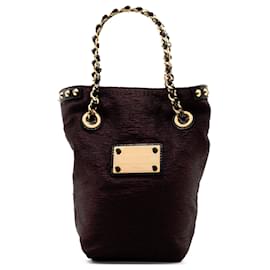 Louis Vuitton Limited Edition Metallic Jacquard Double Jeu Neo Alma Tote - Lila