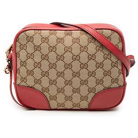 Borsa a tracolla Gucci GG Canvas rossa Bree
