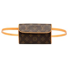 Braune Louis Vuitton Monogram Pochette Florentine Gürteltasche
