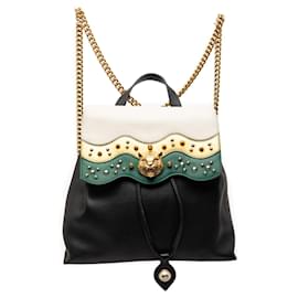 Zaino Gucci in pelle nera con borchie Animalier Malin