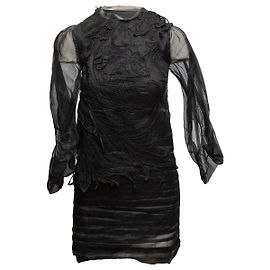 Autre Marque Mini abito a maniche lunghe ricamato nero Antonio Berardi Taglia IT 38