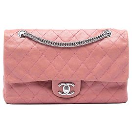 Borsa a Spalla Chanel Medium Classic Washed Lambskin Bijoux Chain Double Flap Rosa