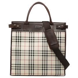Borsa Tote Convertibile Burberry House Check in tela beige