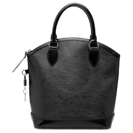 Borsa a mano verticale Epi Lockit nera Louis Vuitton