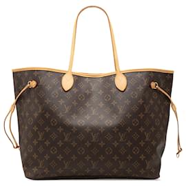 Borsa Tote Louis Vuitton Monogram Neverfull GM marrone
