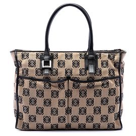 Tote in tela Anagram repeat beige LOEWE