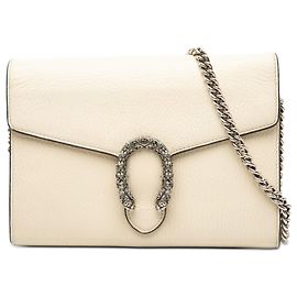 Borsa a tracolla Dionysus in pelle di vitello marrone Gucci con catena