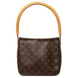 Borsa a tracolla Louis Vuitton Monogram Looping MM marrone