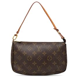 Borsa a tracolla Louis Vuitton Monogram Pochette Accessoires marrone