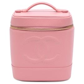 Beauty case Chanel CC Caviar rosa