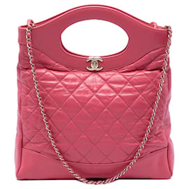 Borsa Chanel Small Quilted Shiny Aged Calfskin 31 Rosa