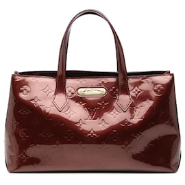 Borsa Louis Vuitton Monogram Vernis Wilshire PM rossa