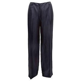 Strukturierte Hose aus Leinenmischung in Navy Giorgio Armani Größe IT 46