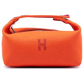 Orange Hermès Small Toile Bride A Brac Etui