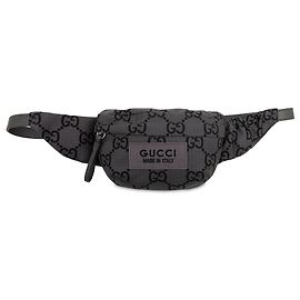 Riñonera de nylon ripstop GG gris Gucci