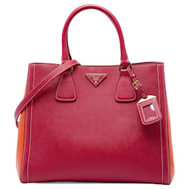 Borsa Prada Bicolor Saffiano Lux Arancione