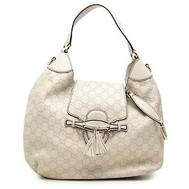 Borsa Gucci Medium Guccissima Emily Flap Satchel marrone