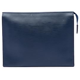 Necessaire e Clutch Bag 26 in Epi Toile blu Louis Vuitton