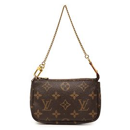 Borsa Louis Vuitton Monogram Mini Pochette Accessoires marrone