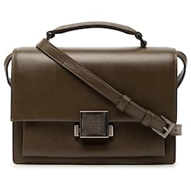 Borsa Bellechasse in pelle di vitello marrone Saint Laurent Medium
