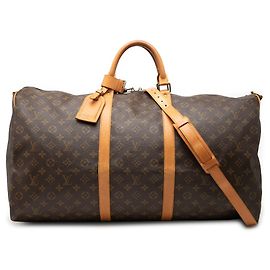 Brown Louis Vuitton Monogram Keepall Bandouliere 60 Travel Bag