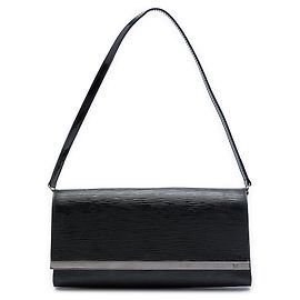 Clutch a tracolla Louis Vuitton Electric Epi Sevigne nera