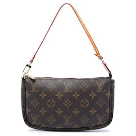Borsa a tracolla Louis Vuitton Monogram Pochette Accessoires marrone