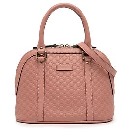 Borsa Gucci Mini Microguccissima Dome rosa