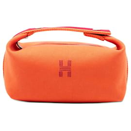 Custodia Orange Hermès Small Toile Bride A Brac