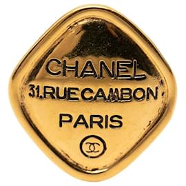 Chanel Gold 31 Rue Cambon Diamant Brosche vergoldet