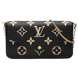 Bolso bandolera Pochette Felicie en Monogram Empreinte bicolor negro Louis Vuitton