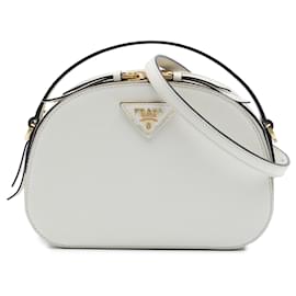 Borsa bianca Prada Saffiano Lux Odette
