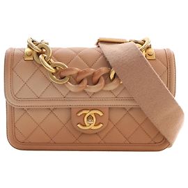 Borsa Chanel Small Quilted Caviar Sunset On The Sea Flap Beige