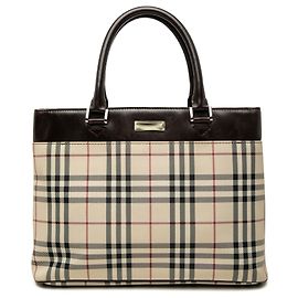 Tote in tela Burberry House Check beige