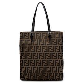 Tote in tela Zucca marrone Fendi