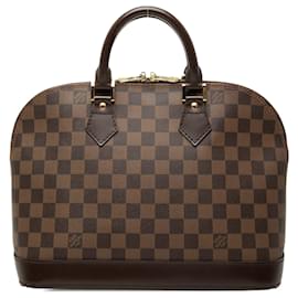 Borsa Louis Vuitton Alma PM in Damier Ebene marrone