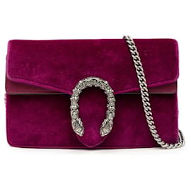 Mini bolsa Dionysus em veludo roxo Gucci