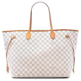 Borsa Tote Neverfull GM in Damier Azur bianco Louis Vuitton