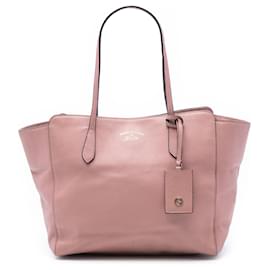 Borsa Tote Swing in pelle rosa di medie dimensioni Gucci