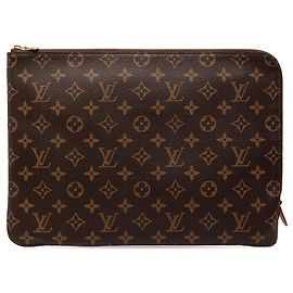 Louis Vuitton Monogram Etui Voyage MM Clutch Bag Braun