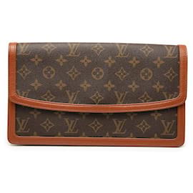 Clutch Bag Louis Vuitton Monogram Pochette Dame GM Marrone