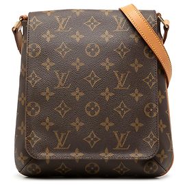 Borsa a tracolla Louis Vuitton Monogram Musette Salsa PM Short Strap marrone