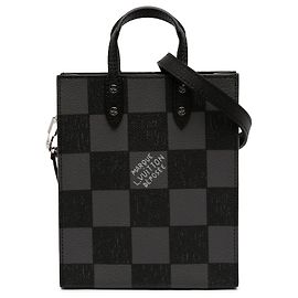 Borsa Sac Plat XS Louis Vuitton Damier Checkerboard nera