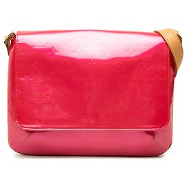Borsa a tracolla Louis Vuitton Monogram Vernis Thompson Street rossa