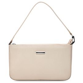 Bolso de hombro de cuero beige Burberry