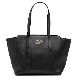 Black Gucci Small Calfskin Swing Tote