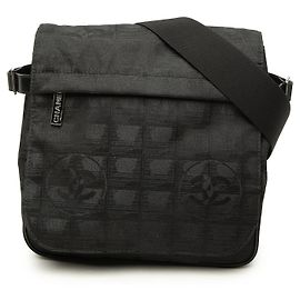 Borsa a tracolla in nylon Black Chanel New Travel Line