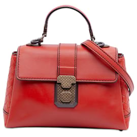 Borsa Bottega Veneta Mini Intrecciato Trimmed Nappa Piazza Arancione