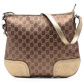 Borsa a tracolla Gucci GG Canvas Princy marrone